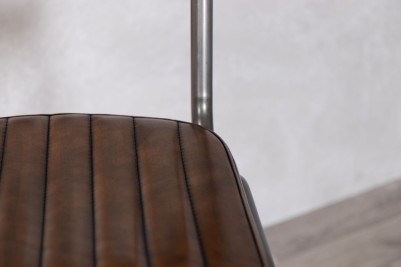 hammerwich-gunmetal-stool-brown-seat-cushion